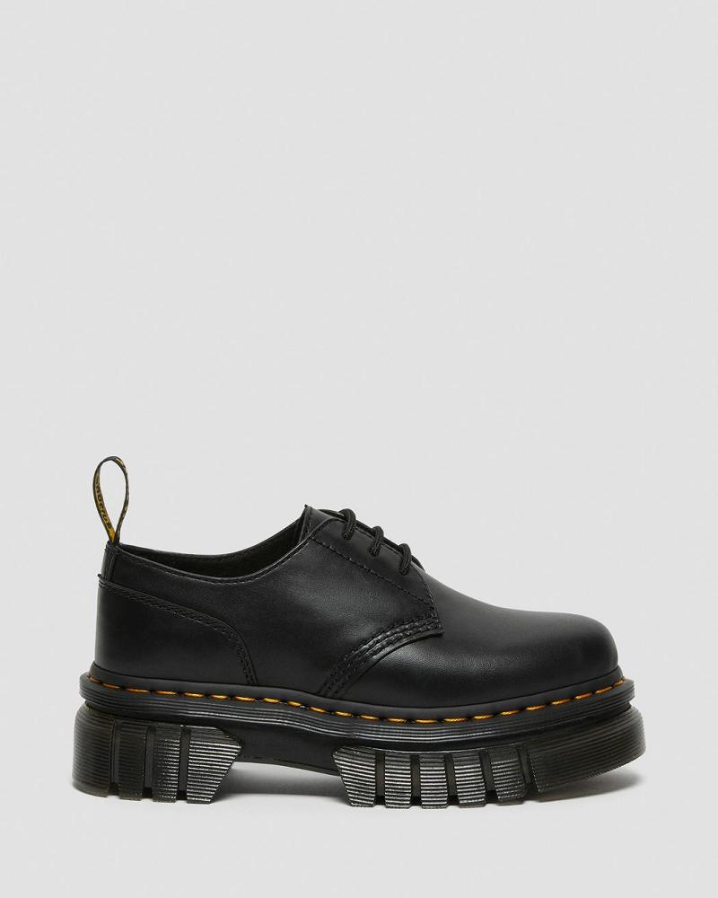 Men's Dr Martens Audrick Nappa Leather Platform Shoes Black | AU 625SGL